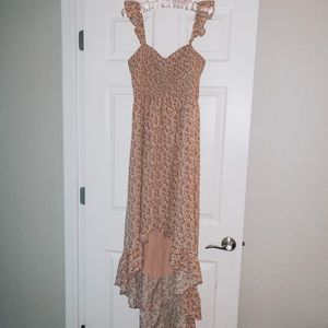 High Low Smocked Ruffle Sundress